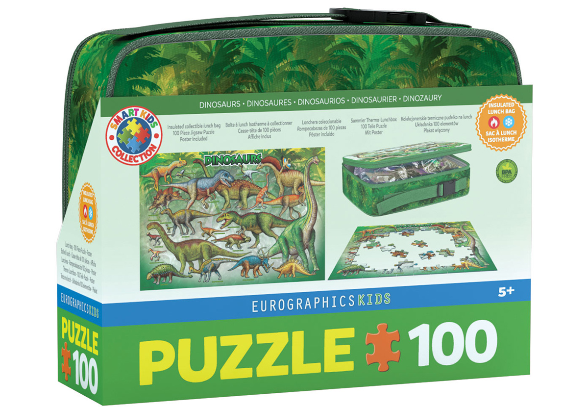 EUROGRAPHICS 9100-0098 Dinosaurier Lunch Box Kindergartentasche 100 Teile Puzzle