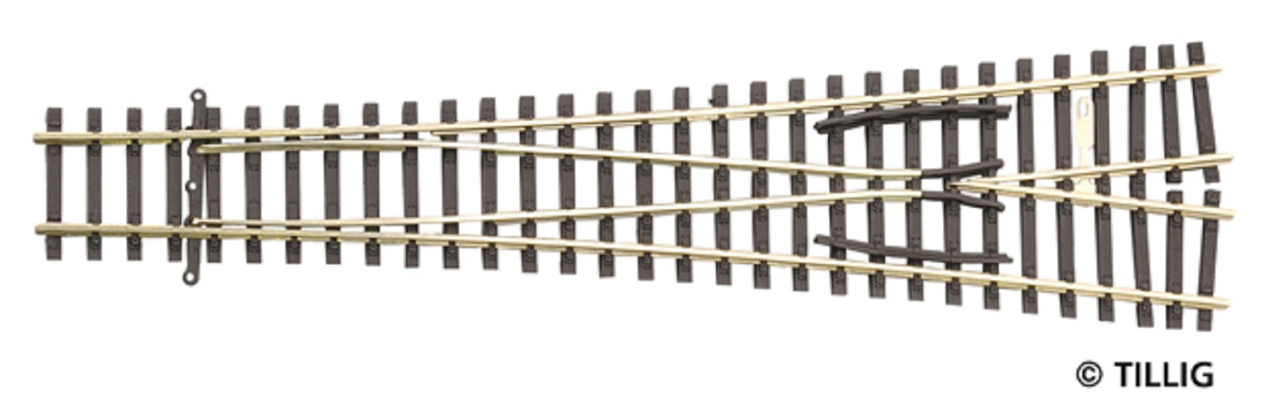 Tillig 83382 Außenbogenweiche ABW 12°, R1986/6° - Spur TT - Neu