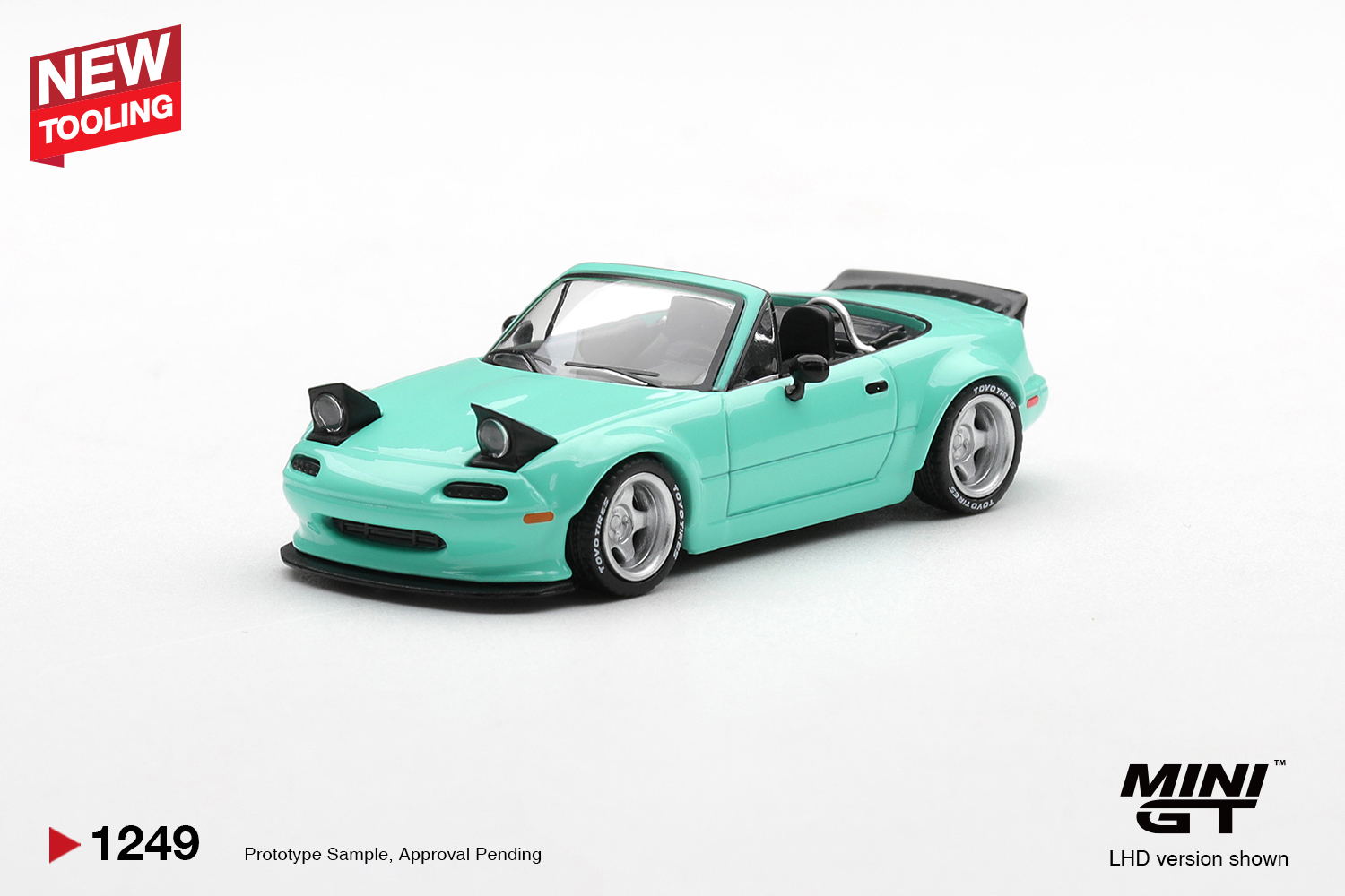 Mini GT 1249 1:64 MAZDA MX5 (NA) PANDEM BODY KIT MINT GREEN 2026