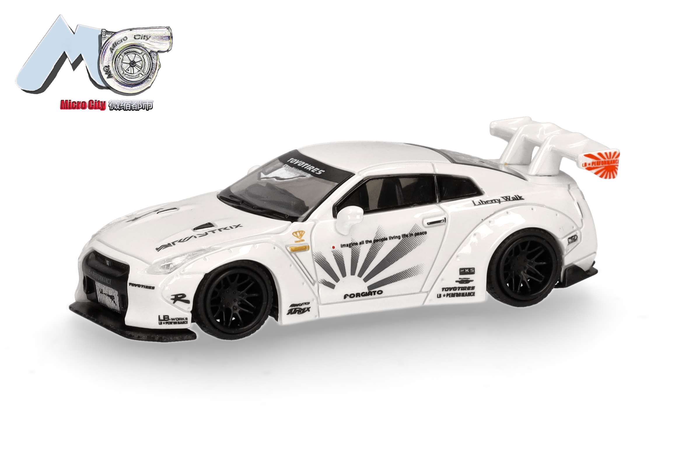 Herpa 87MC000009 MicroCity: Nissan GTR 35 (2007-2012) weiß 1:87 Neu