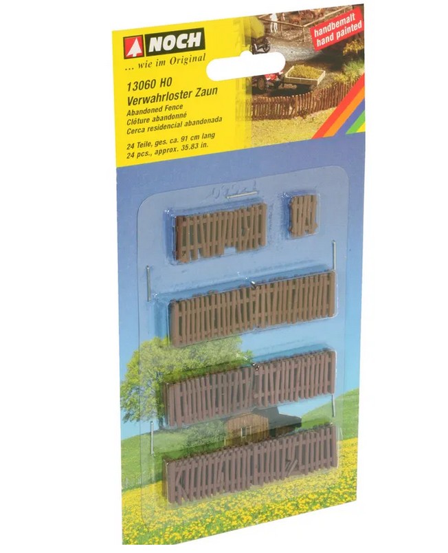 Noch 13060 Verwahrloster Zaun 24 Teile 1,6 cm hoch 1:87 Spur H0