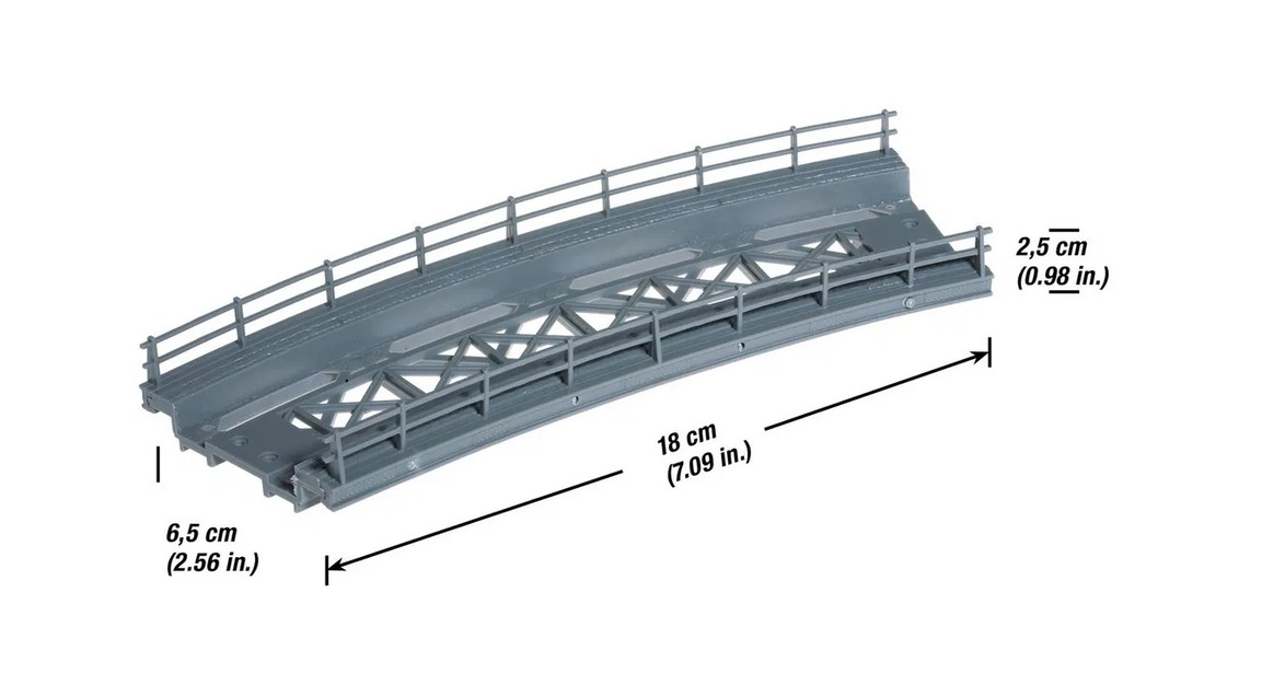 Noch 21350 Brückenfahrbahn gebogen Radius 360 mm 1:87 Spur H0