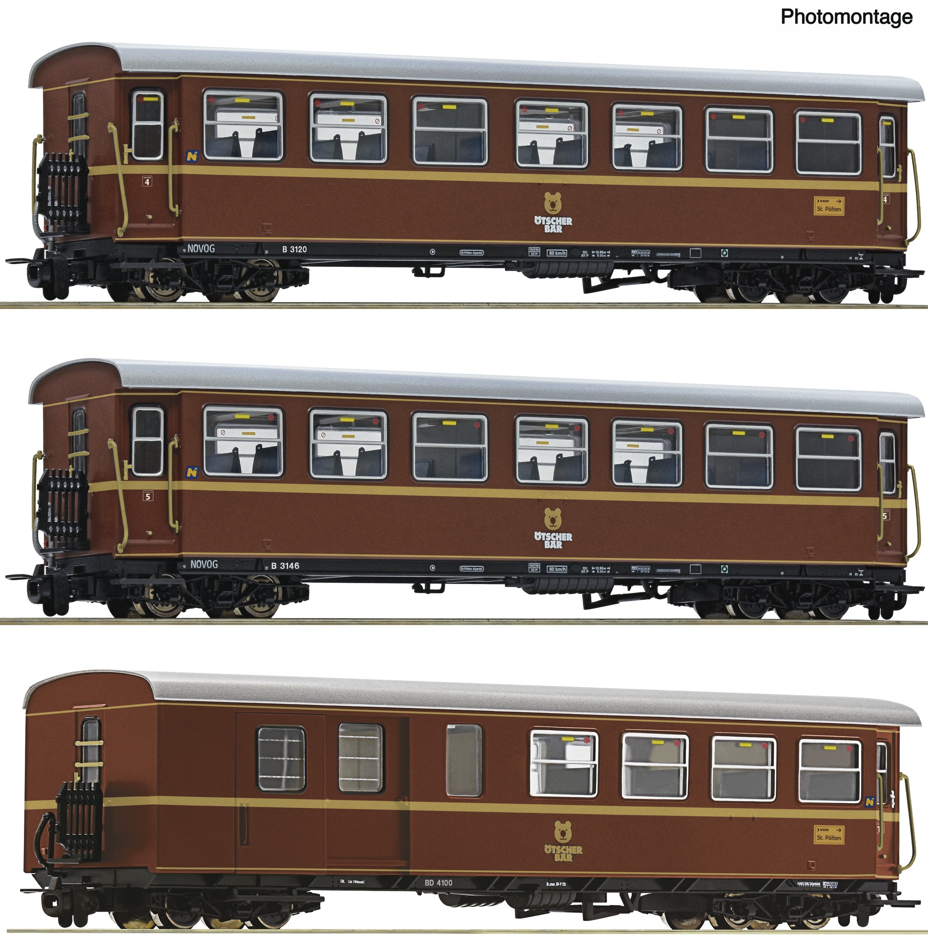 Roco 6240006 3-tlg. Set: Personenzug „Ötscherbär“
