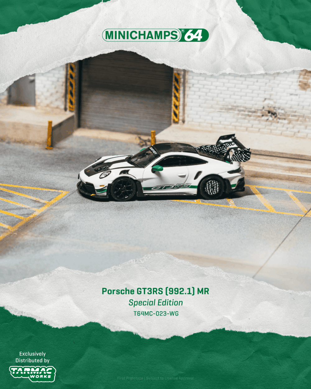 Tarmac Works T64MC-023-WG 1:64 PORSCHE GT3RS (992.1) MANTHEY RACING WHITE 2025