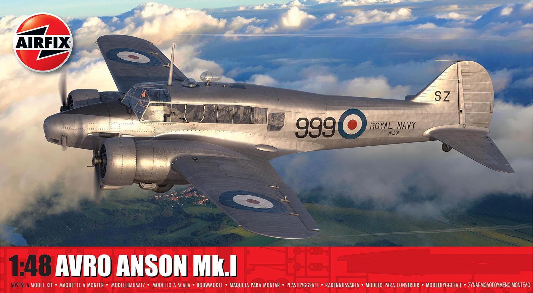 Airfix A09191A Avro Anson Mk.I 1:48 Modellbausatz Neu OVP
