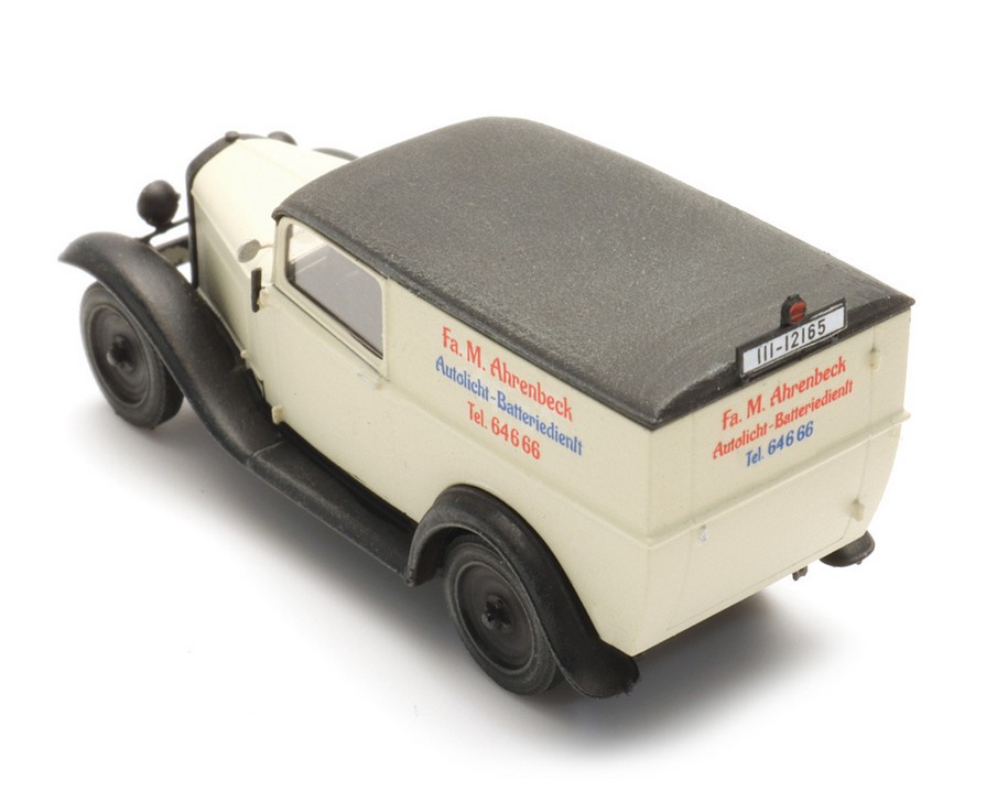 Artitec 387.649 Opel 1.2l Kastenwagen Ahrenbeck 1:87 Spur H0 NEU