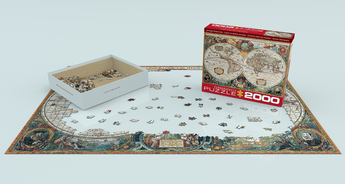 EUROGRAPHICS 8220-1997 Antike Weltkarte 2000 Teile Puzzle