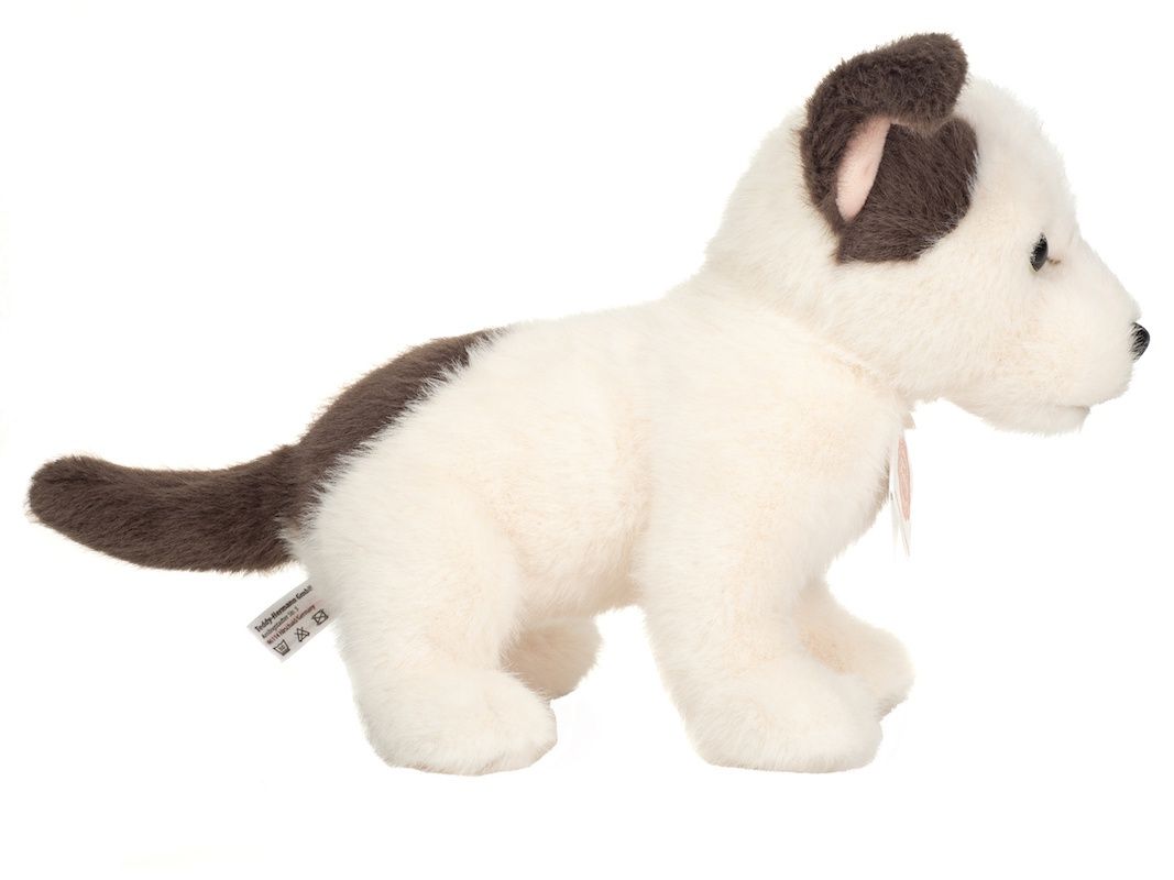 Teddy Hermann 919865 Hundewelpe Russell weiß/braun 25 cm Plüsch/Kuscheltier