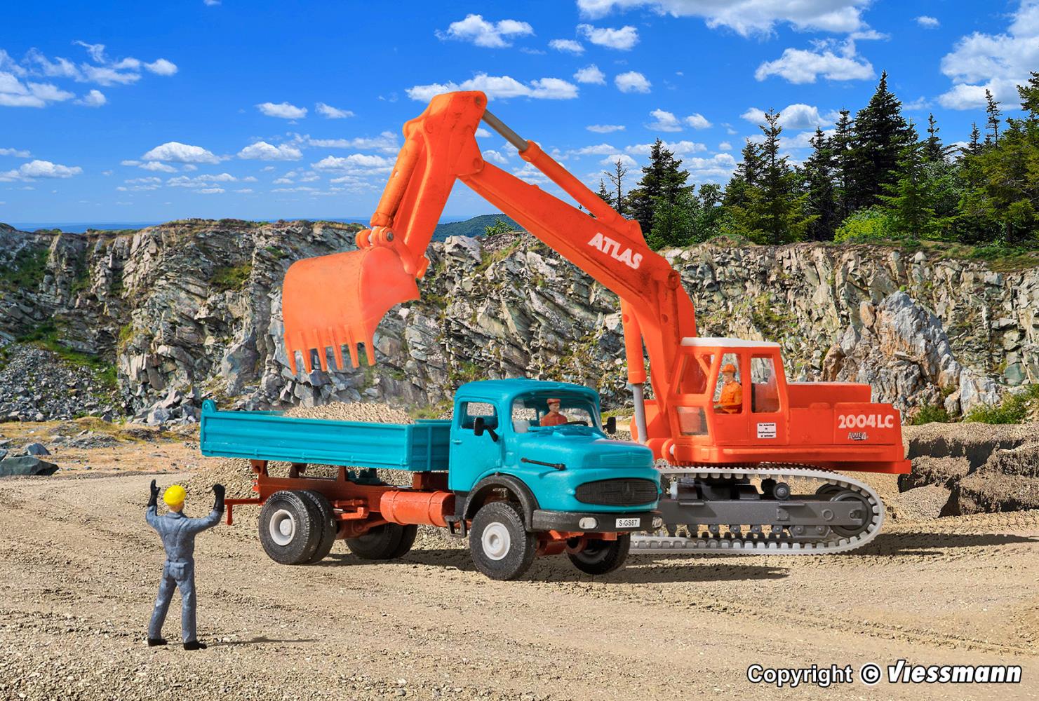 Kibri 14030 MB Rundhauber LAK 1620 mit Kipp-Pritsche 1:87 Neu