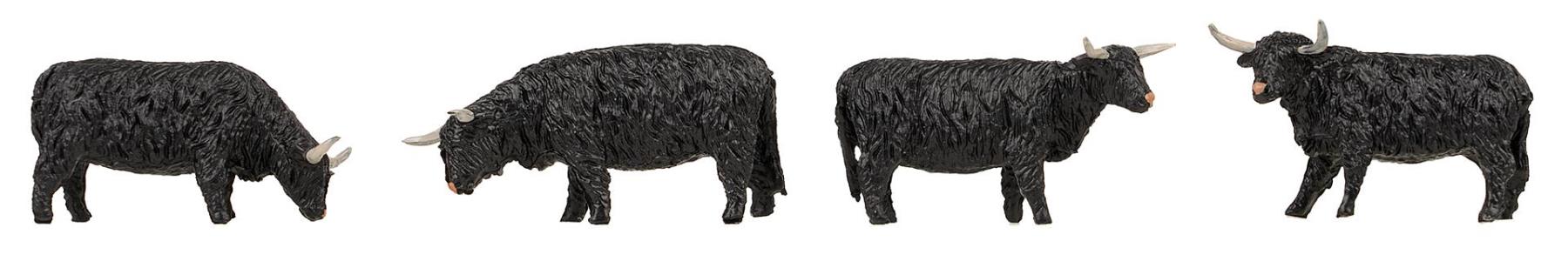 Faller 151957 Hochlandrinder schwarz 1:87 Spur H0 Neu OVP Tiere