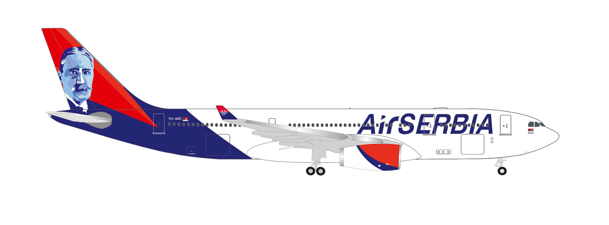 Herpa 536578-001 A330-200 Air Serbia