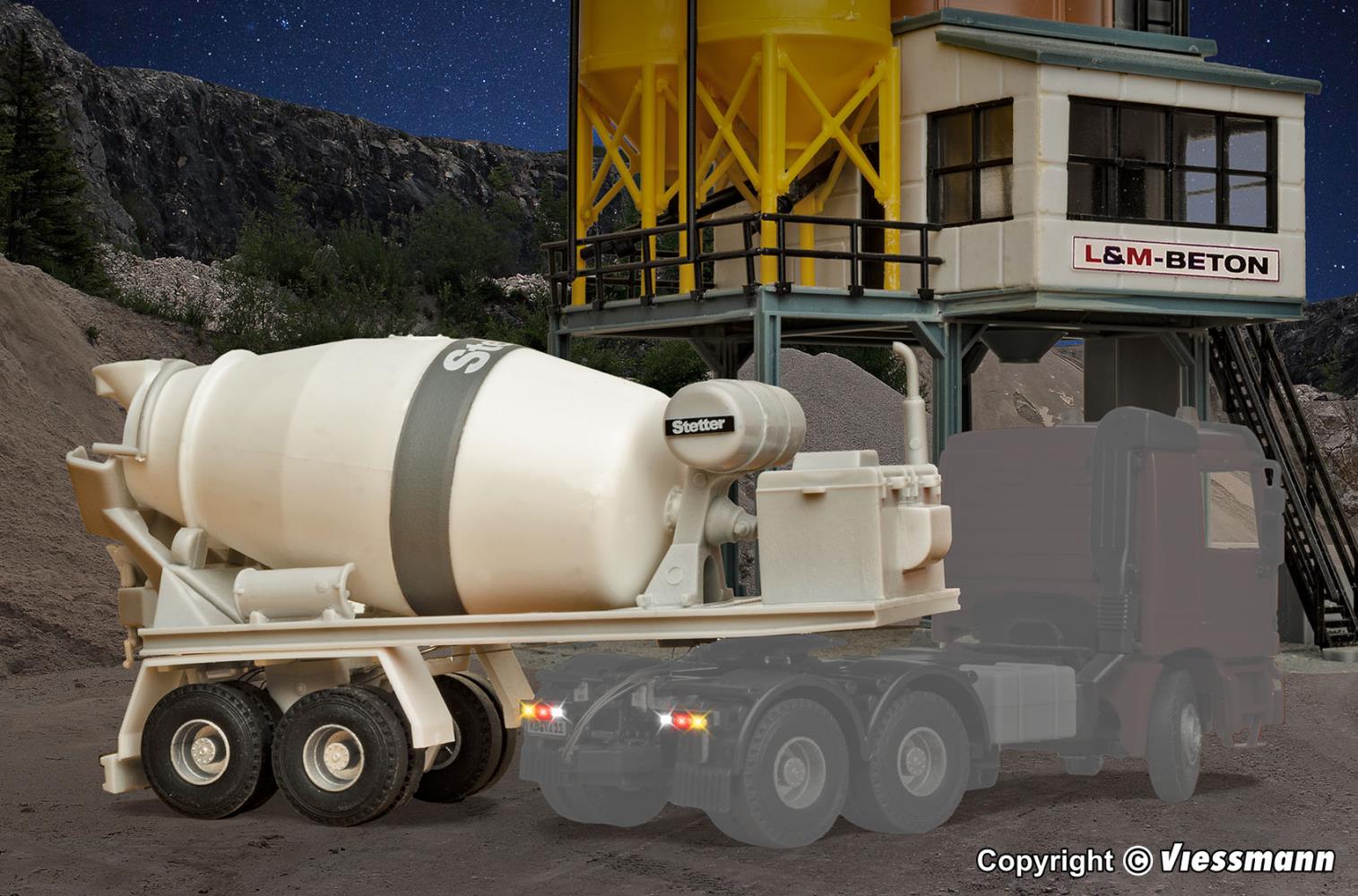 Viessmann 8230 MB ACTROS 2-achs Betonmischauflieger 1:87 Spur H0