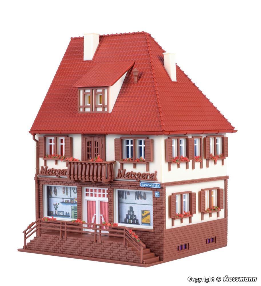 Vollmer 43674 Metzgerei Bahnhofstraße 19 1:87 Spur H0 Bausatz NEU