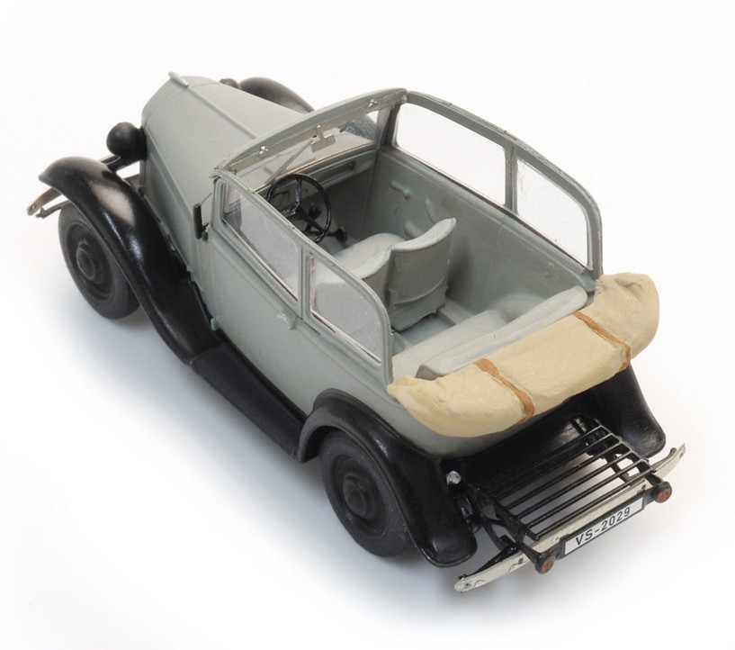 Artitec 387.647 Opel P4 Dach offen grau 1:87 Spur H0 Fertigmodell NEU