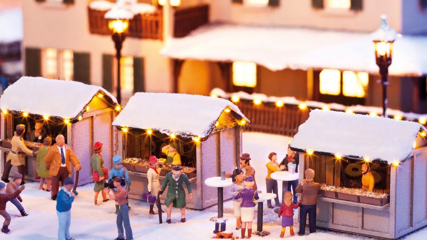 Noch 65610 Kombi-Set Auf dem Weihnachtsmarkt 1:87 Spur H0