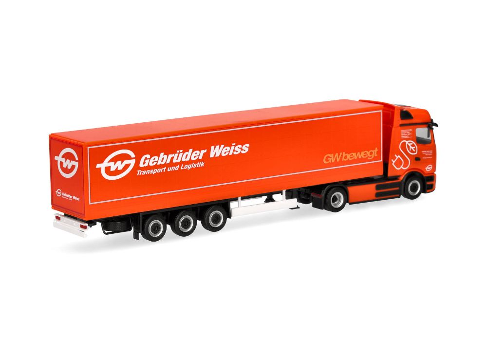 Herpa 320177 MB eActros 600 ProCab Pla-SZ "Gebrüder Weiss" 1:87