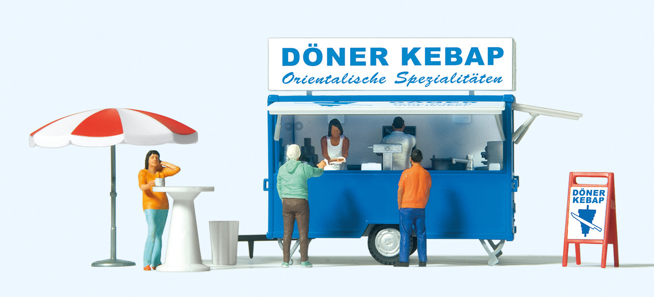 Preiser 10747 Verkaufswagen Döner Kebap 1:87 Spur H0 Neu OVP