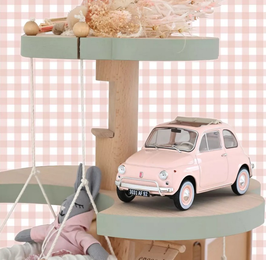 Norev 187774 Fiat 500 L 1968 Rosa Geburtsgeschenk 1:18 NEU OVP
