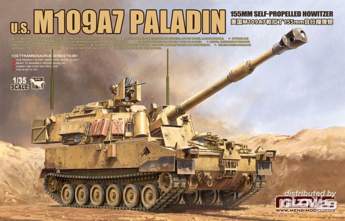 Meng Model TS-061 U.S. M109A7 Paladin 155mm Self-Propelled Howitzer in 1:35