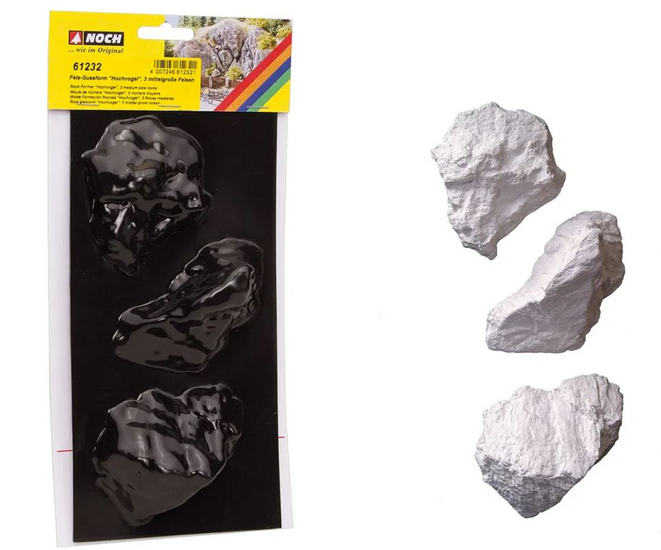Noch 61232 Fels-Gussform Hochvogel 3 mittelgroße Felsen 150 ml