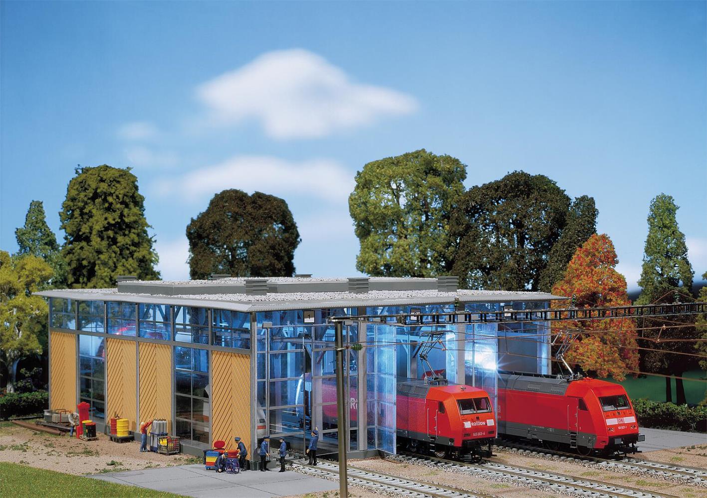 Faller 120217 E-Lokschuppen 3-ständig 1:87 Spur H0 Bausatz Neu