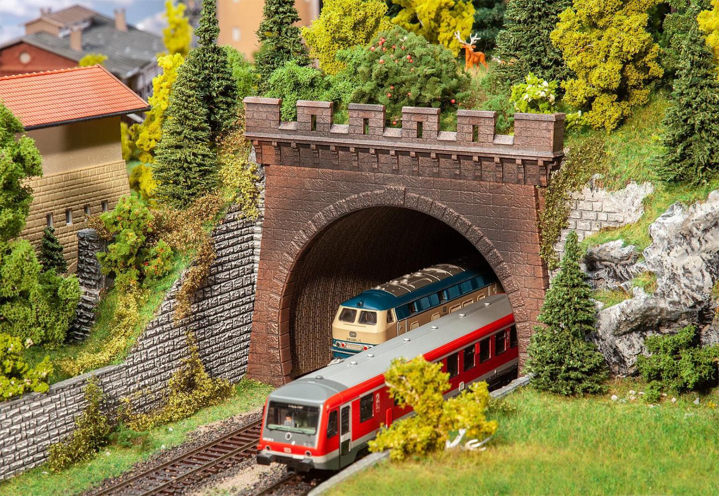 Faller 120570 2 Tunnelportale, 2-gleisig - 1:87 Spur H0 - Bausatz - Neu