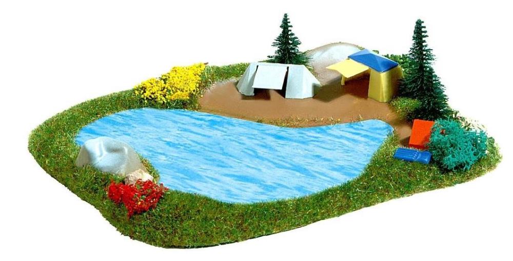 Busch 8052 Campingplatz mit Badesee