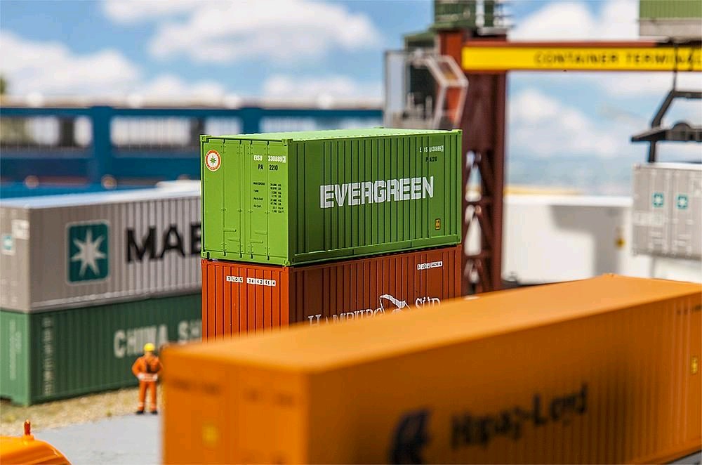 Faller 180821 20' Container EVERGREEN 1:87 Spur H0 Neu OVP