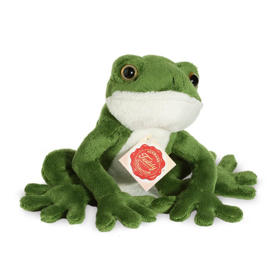 Teddy Hermann 920205 Frosch grün 15 cm Stoff/Plüsch/Kuscheltier NEU
