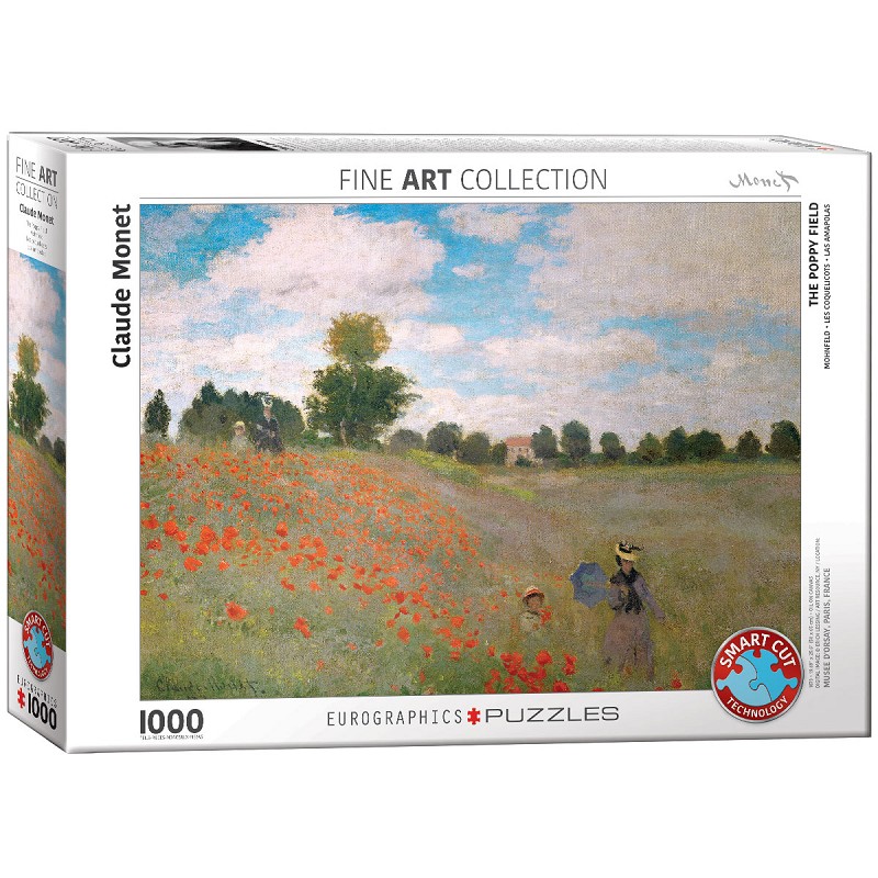 EUROGRAPHICS 6000-0826 Mohnfeld von Claude Monet 1000 Teile