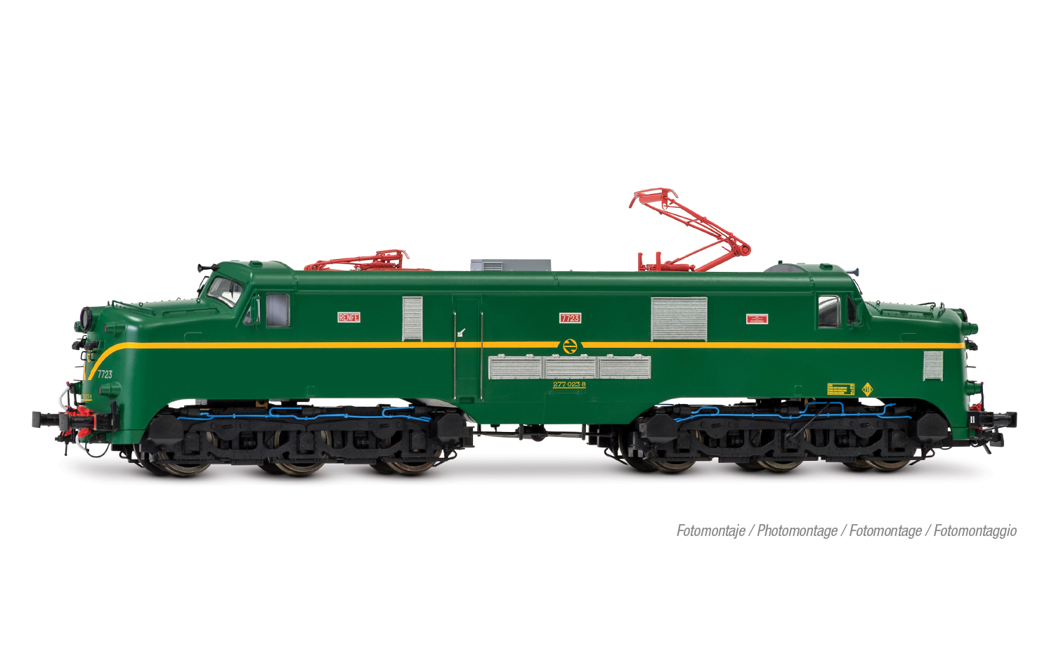 Electrotren HE2038 RENFE, sechsachs. Elektrolokomotive 277-023, mit Einholmstro