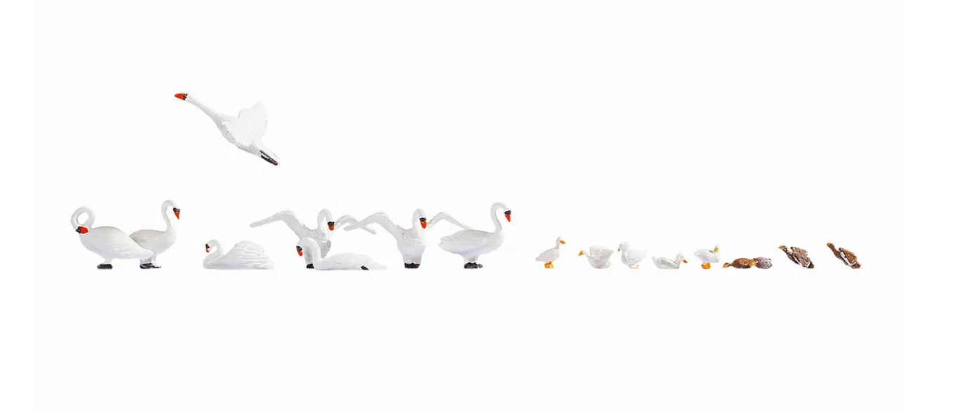 Noch 15774 Schwäne und Enten 1:87 Spur H0 Neu OVP Tiere