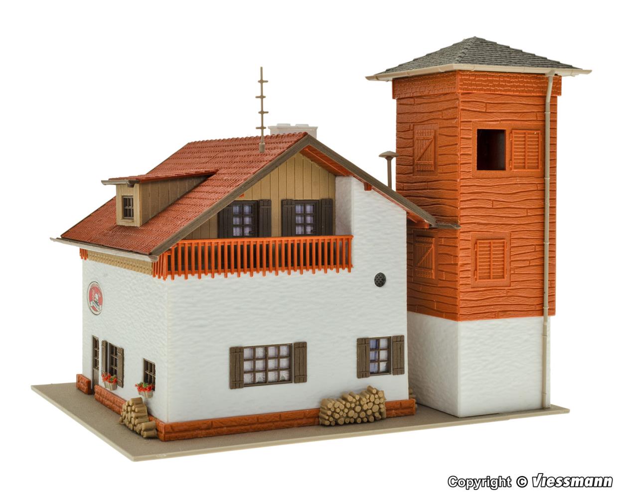 Vollmer 43761 Feuerwehrhaus 112 zweiständig 1:87 Spur H0 Bausatz
