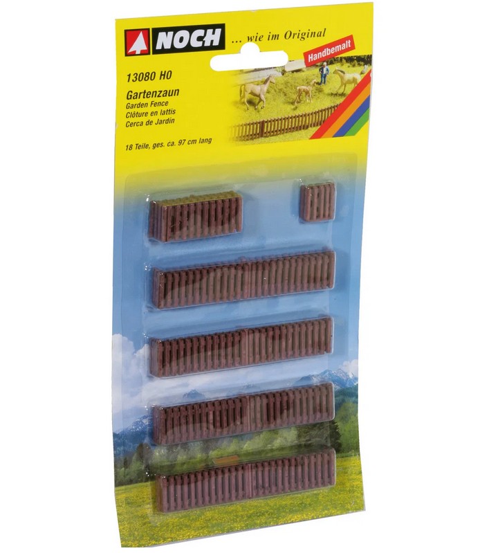 Noch 13080 Gartenzaun 18 Teile 1,3 cm hoch 1:87 Spur H0 NEU OVP
