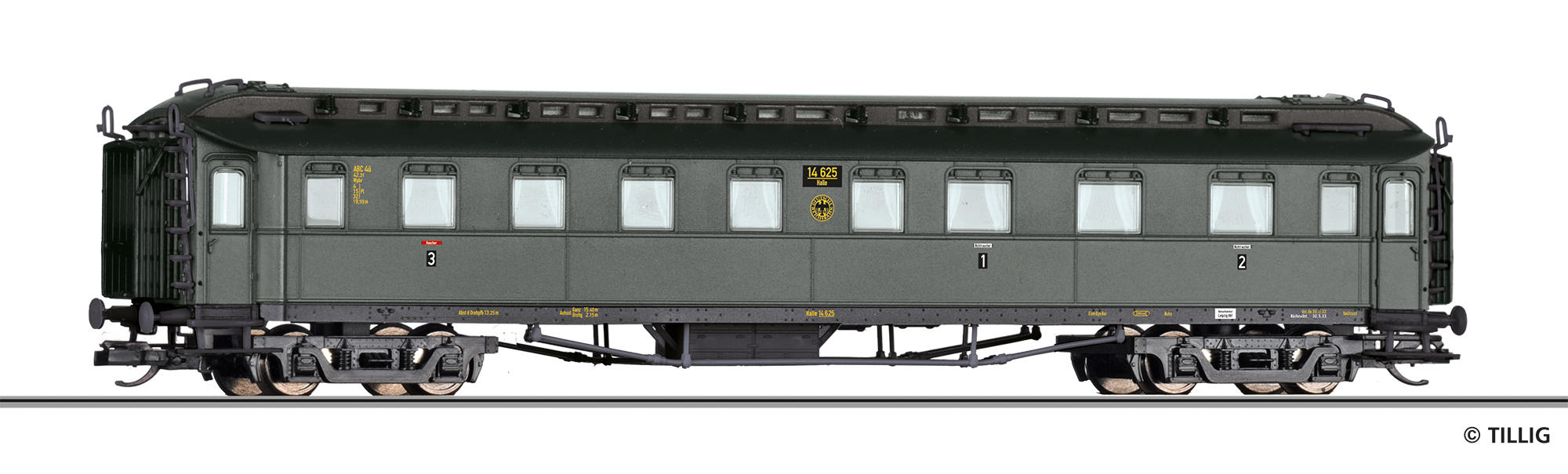 Tillig 12014 Reisezugwagen 1./2./3. Klasse ABC4ü der DRG