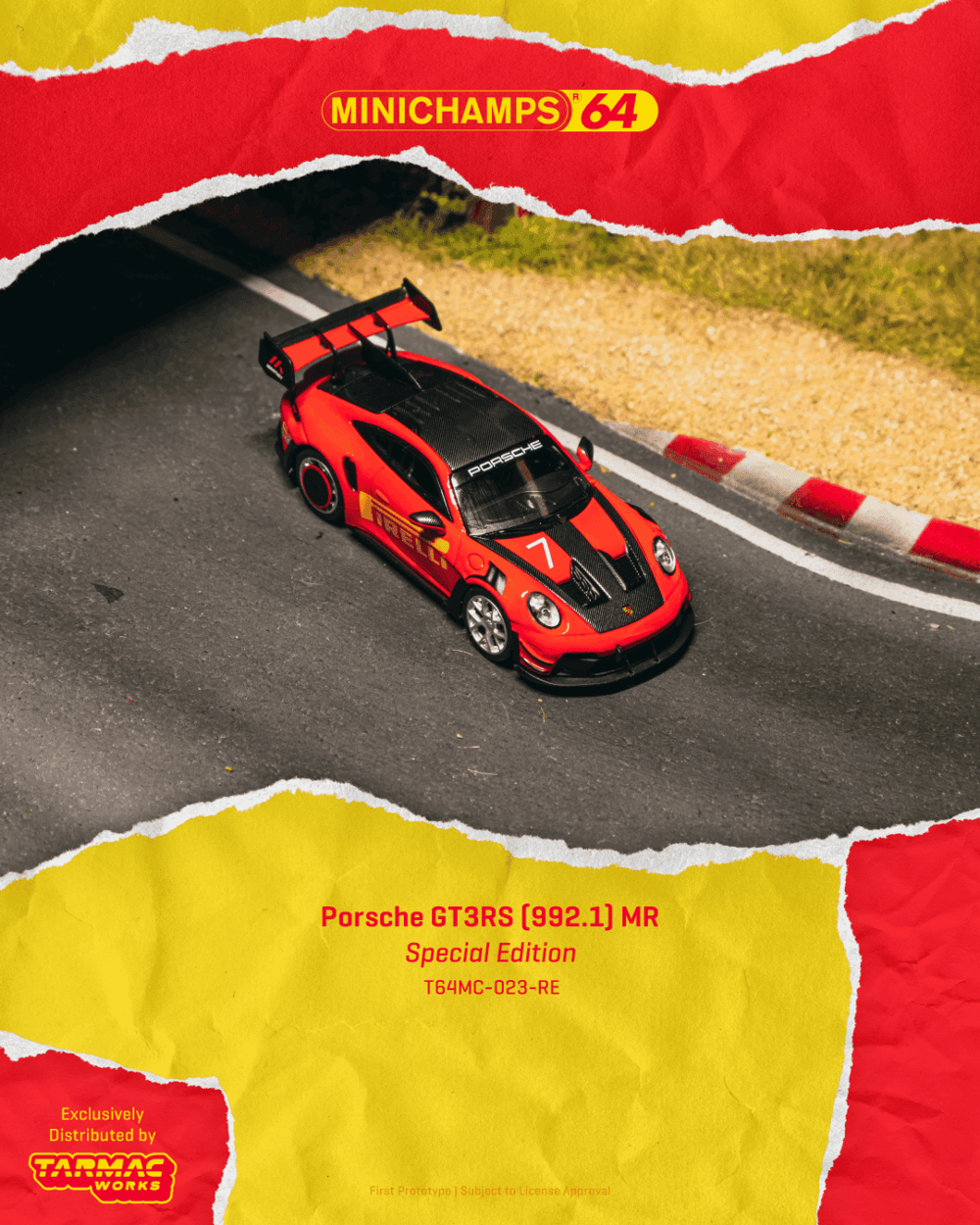 Tarmac Works T64MC-023-RE 1:64 PORSCHE GT3RS (992.1) MANTHEY RACING RED 2025