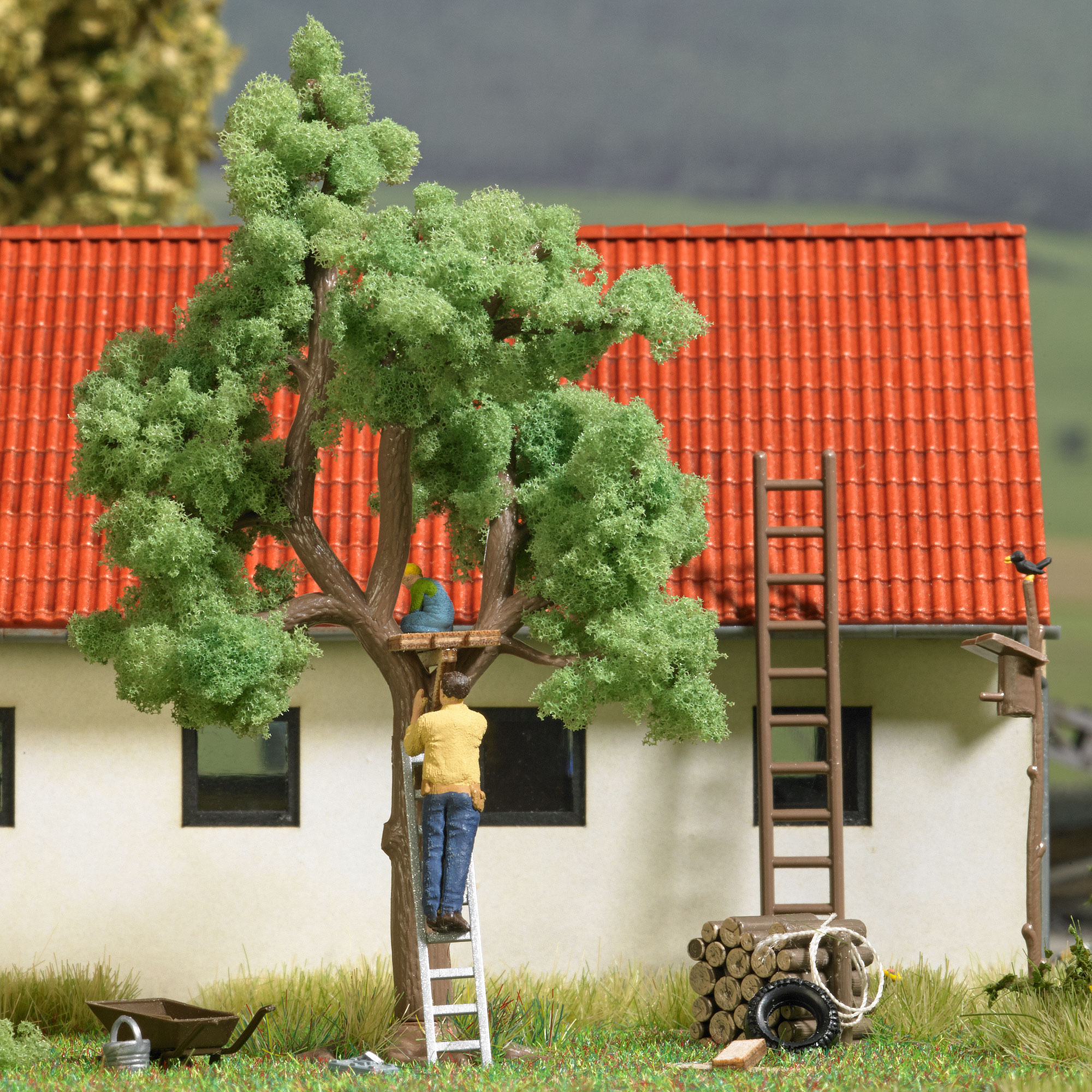 Busch 1834 Baumhaus im Bau 1:87 Spur H0 Bausatz Neu OVP