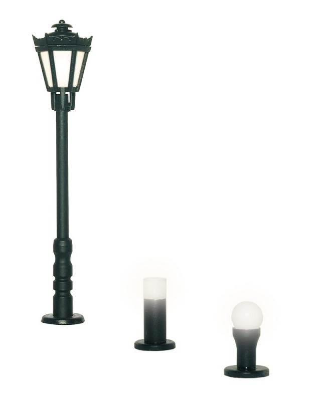 Viessmann 6160 H0 Gartenleuchten-Set, 3 Leuchten, schwarz
