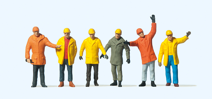 Preiser 14034 Arbeiter in Schutzkleidung mit Helm 1:87 Spur H0 Neu