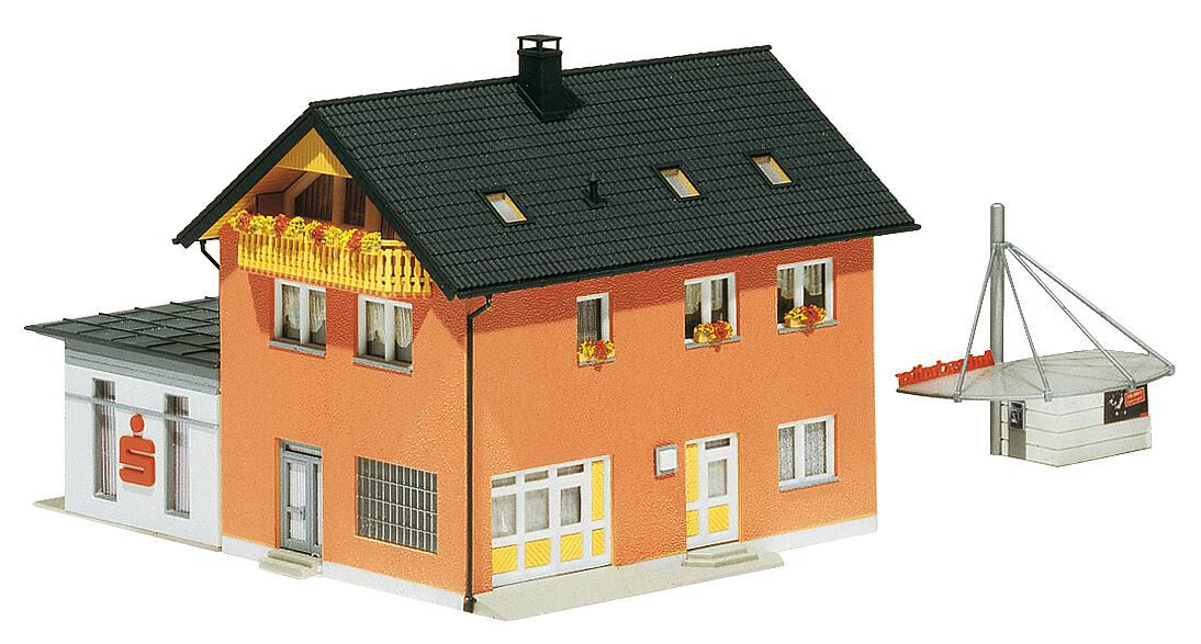 Faller 130480 Sparkasse mit Autoschalter 1:87 Spur H0 Bausatz Neu