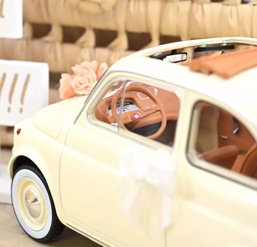 Norev 187780 Fiat 500 L 1968 Elfenbein Hochzeitsgeschenk 1:18 NEU