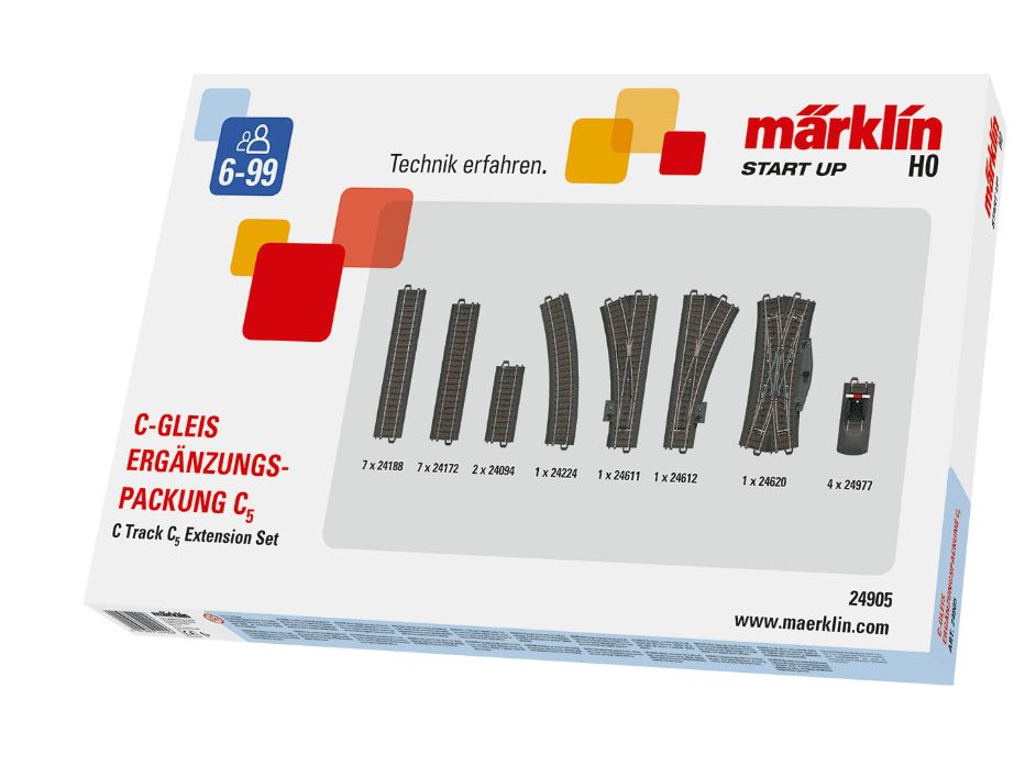 Märklin 24905 Start up - C-Gleis-Ergänzungspackung C5 - Spur H0