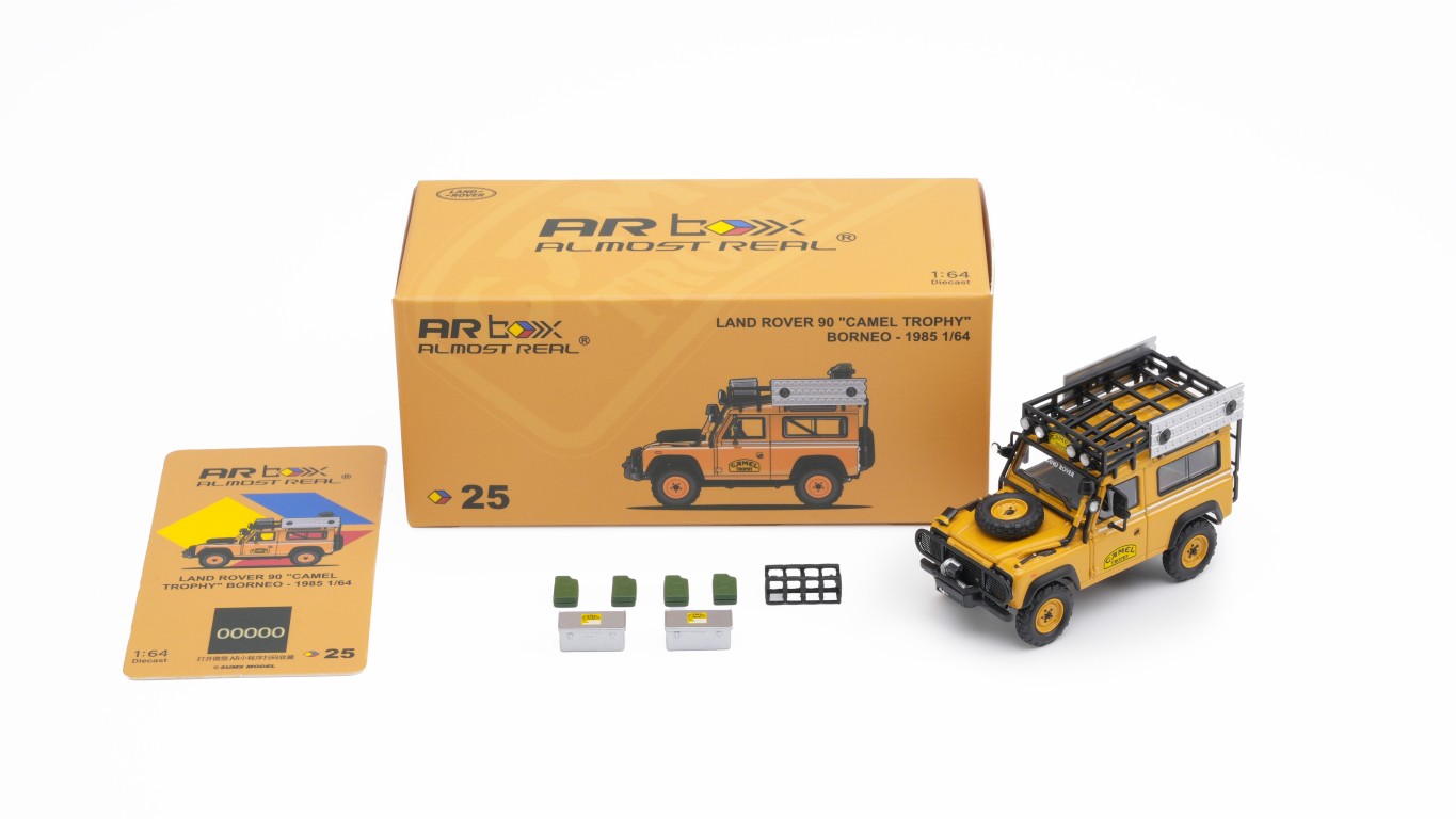 Almost Real 610215001 LAND ROVER DEFENDER 90 - "CAMEL TROPHY" 1:64