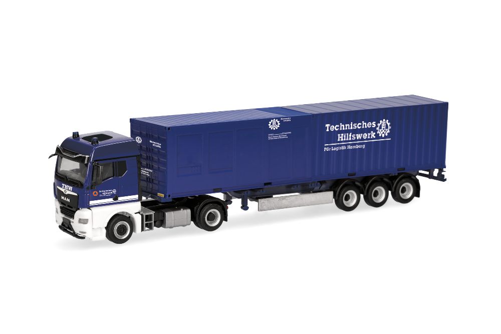 Herpa 321532 MAN TGX GM Cont.Sz THW HH 1:87
