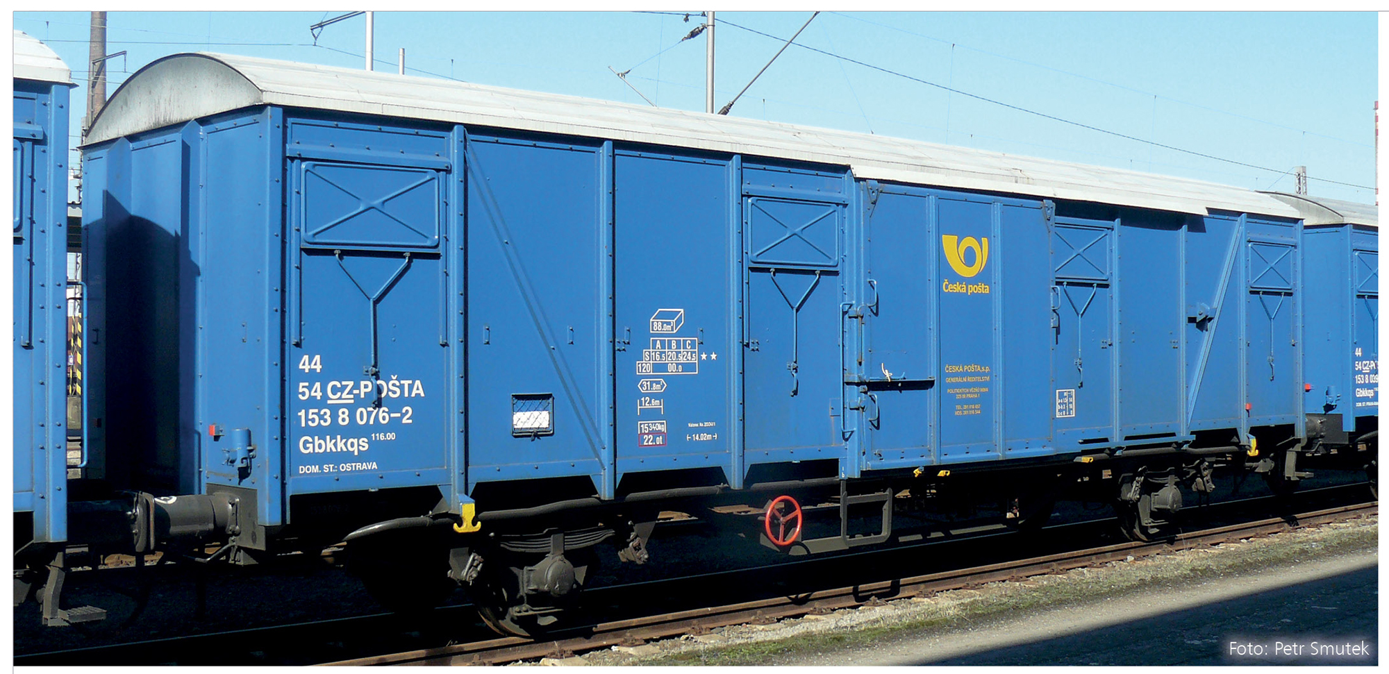 Tillig 77095 Gedeckter Güterwagen Gbkkqs 116.0 der Česká Pošta