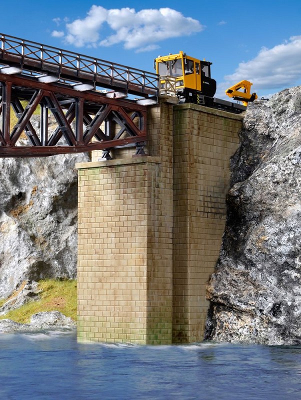Kibri 39750 H0 Universal-Brückenköpfe gemauert, 2 Stück