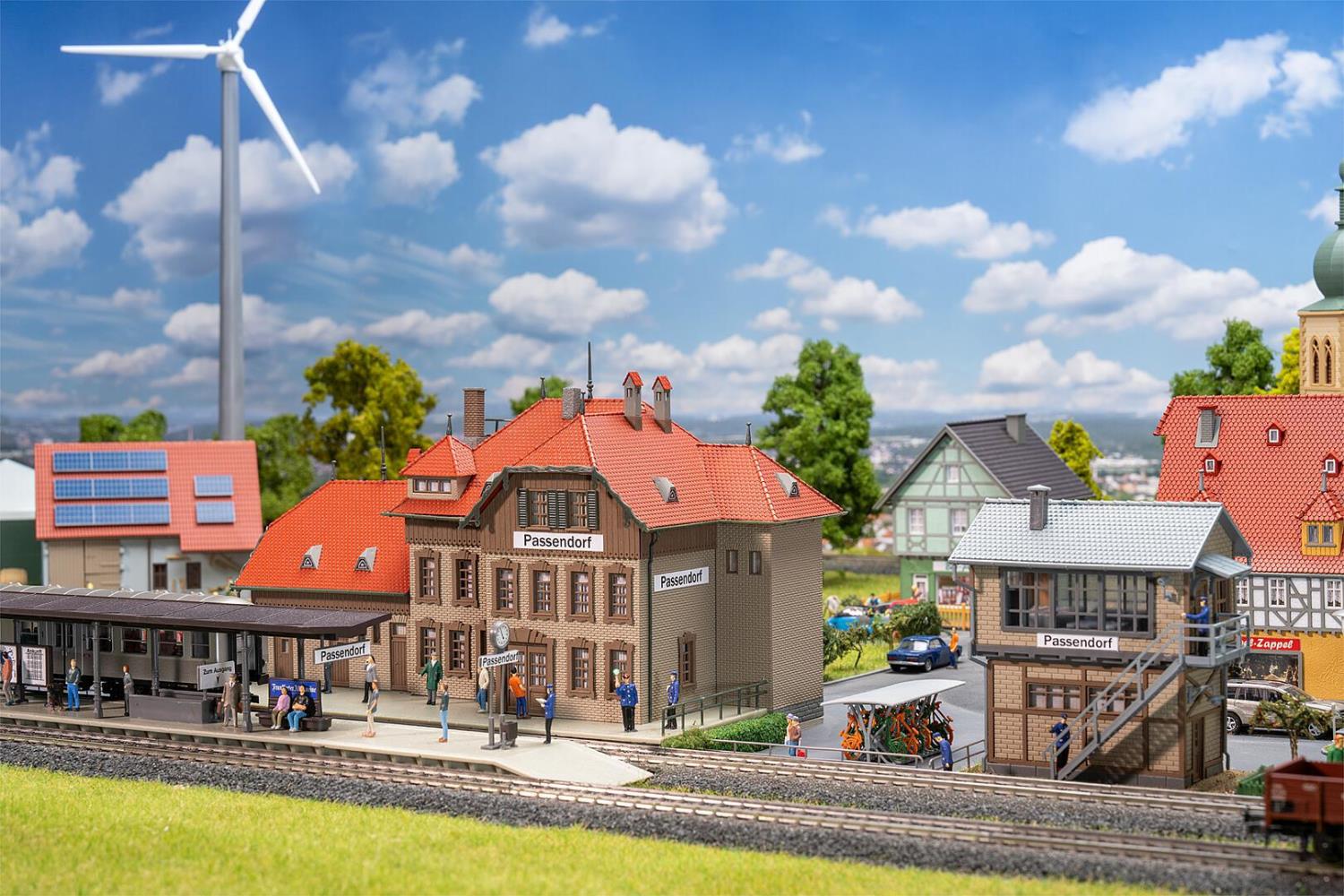 Faller 190035 Aktions-Set Bahnhof Passendorf 1:87 Spur H0 Bausatz