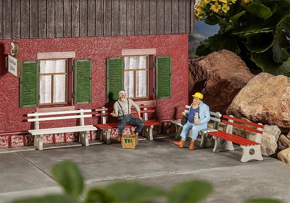 Pola 333221 4 Parkbänke 1:22,5 Spur G Neu OVP