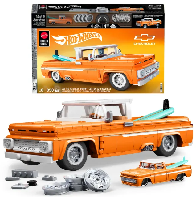 Mattel JFT20 Brick Shop Hot Wheels Custom ’62 Chevy Pickup 1:16