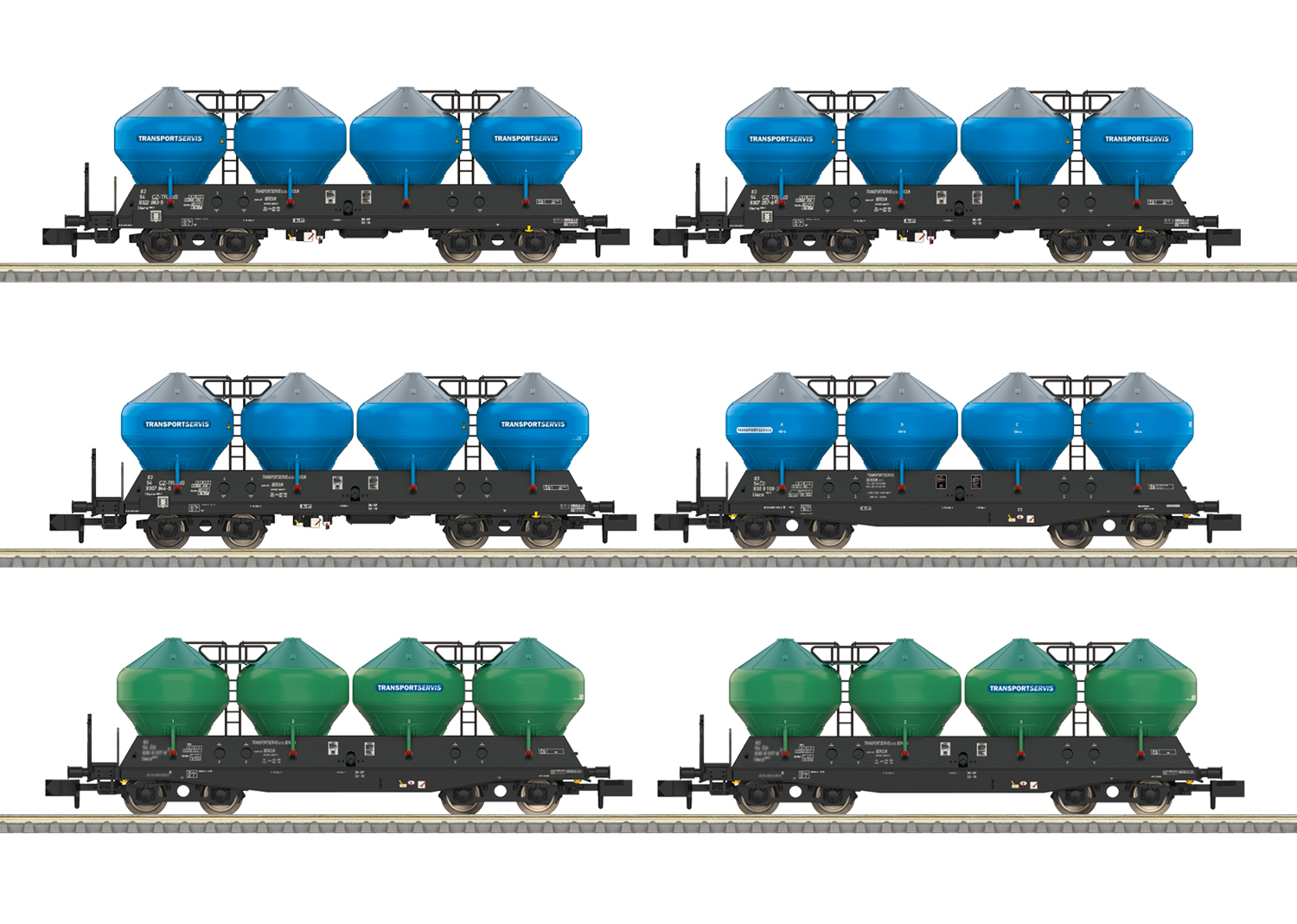 Trix 18301 Wagen-Set Uacs CD